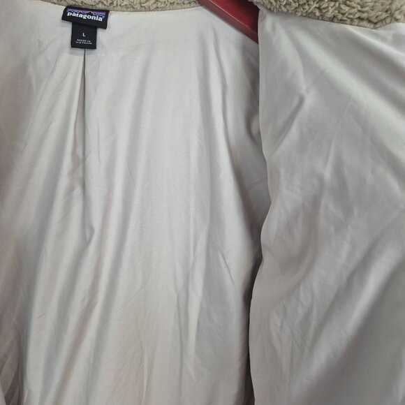 Patagonia Womens Tan Fleece Full-Zip Jacket L Soft Warm Wear - Picture 5 of 8